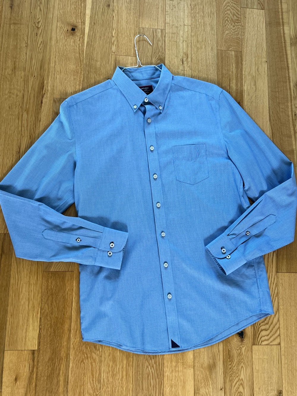 UNTUCKit Men’s CADETTO Wrinkle Free Blue Dress Shirt in Large Tall Slim Fit nwot